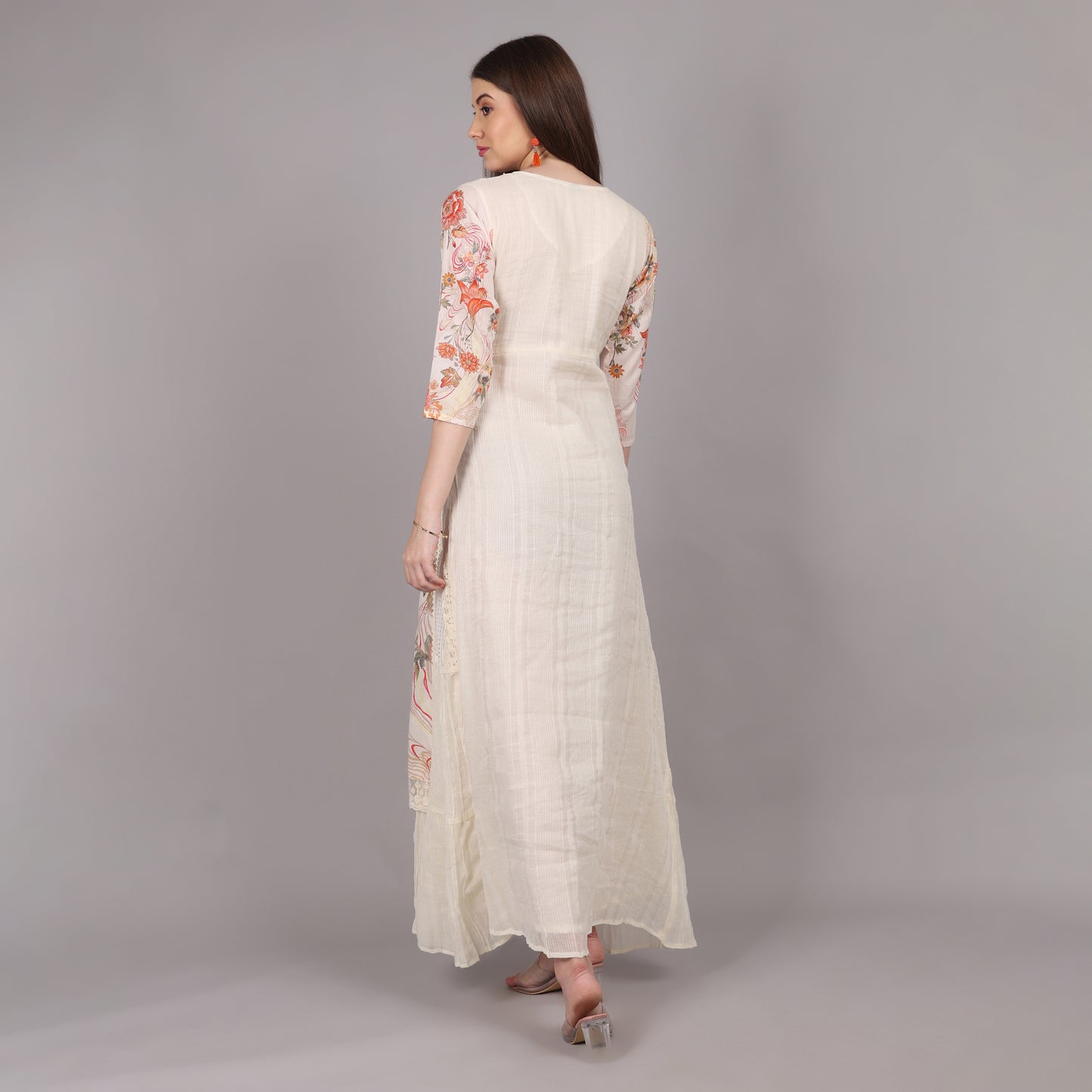 Sophisticated Mulmul cotton long dress designed for a relaxed yet polished look.