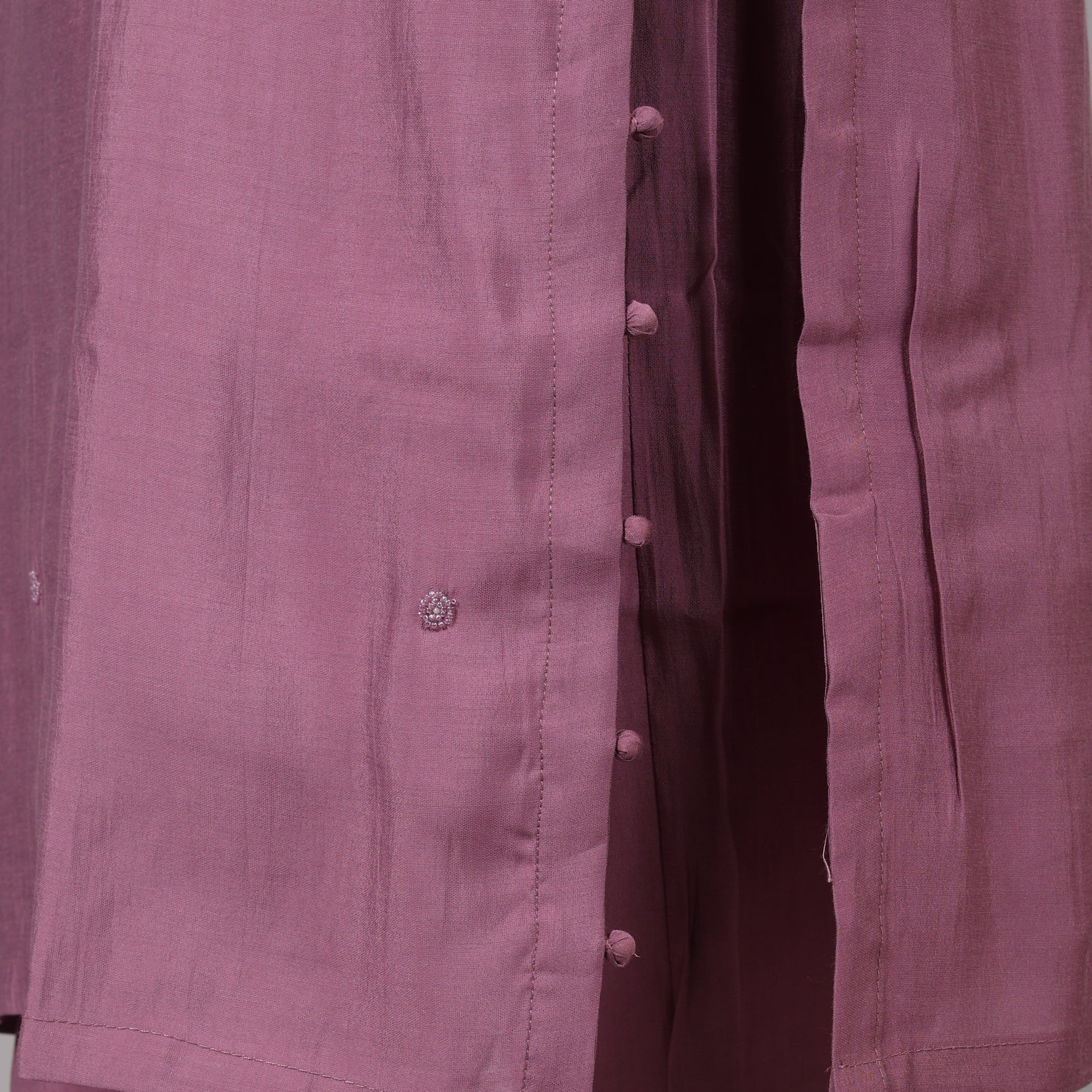 Chic and stylish lavender silk kurta set, perfect for festive and formal occasions.