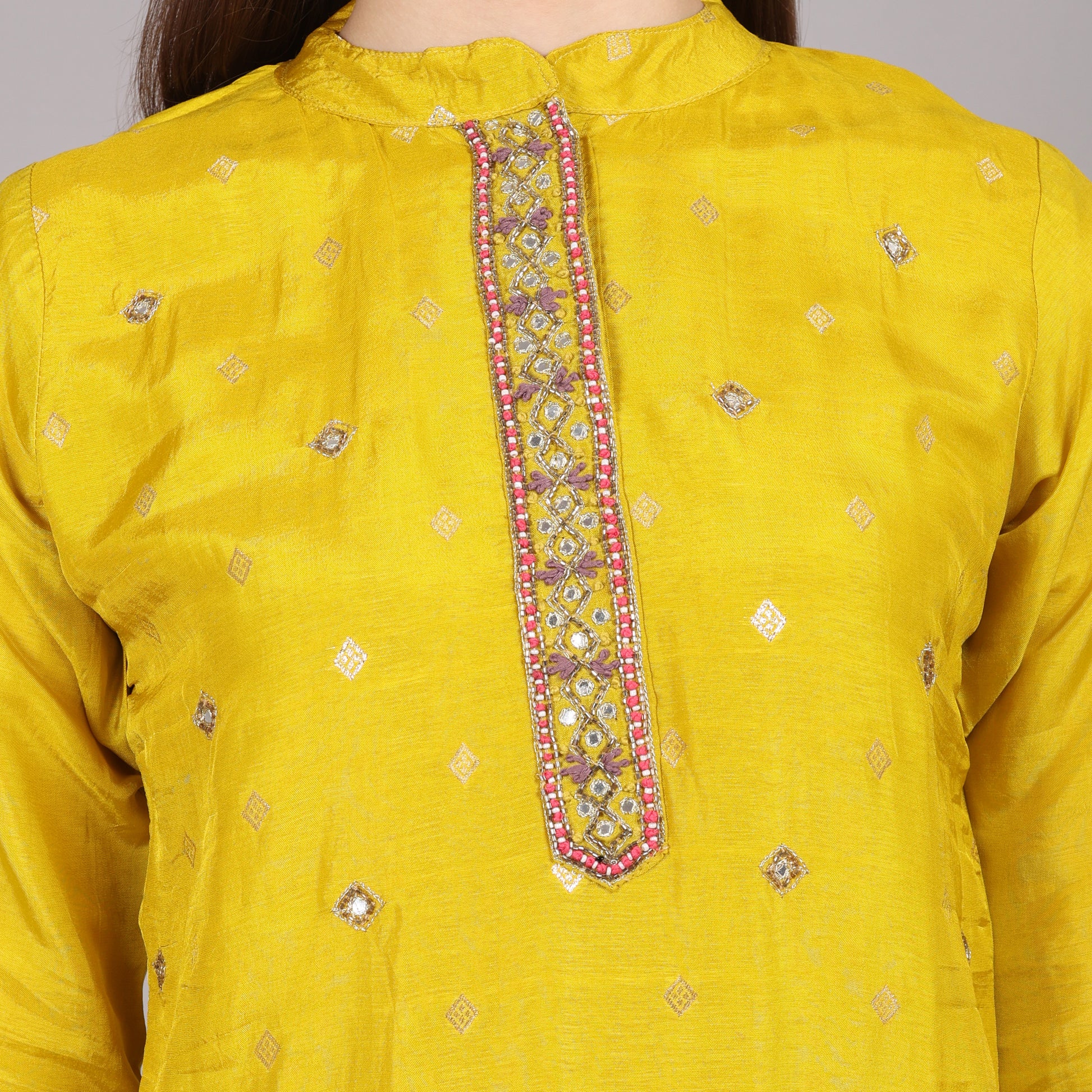 Graceful Palki hand-embroidered kurta set blending traditional craftsmanship with modern elegance.