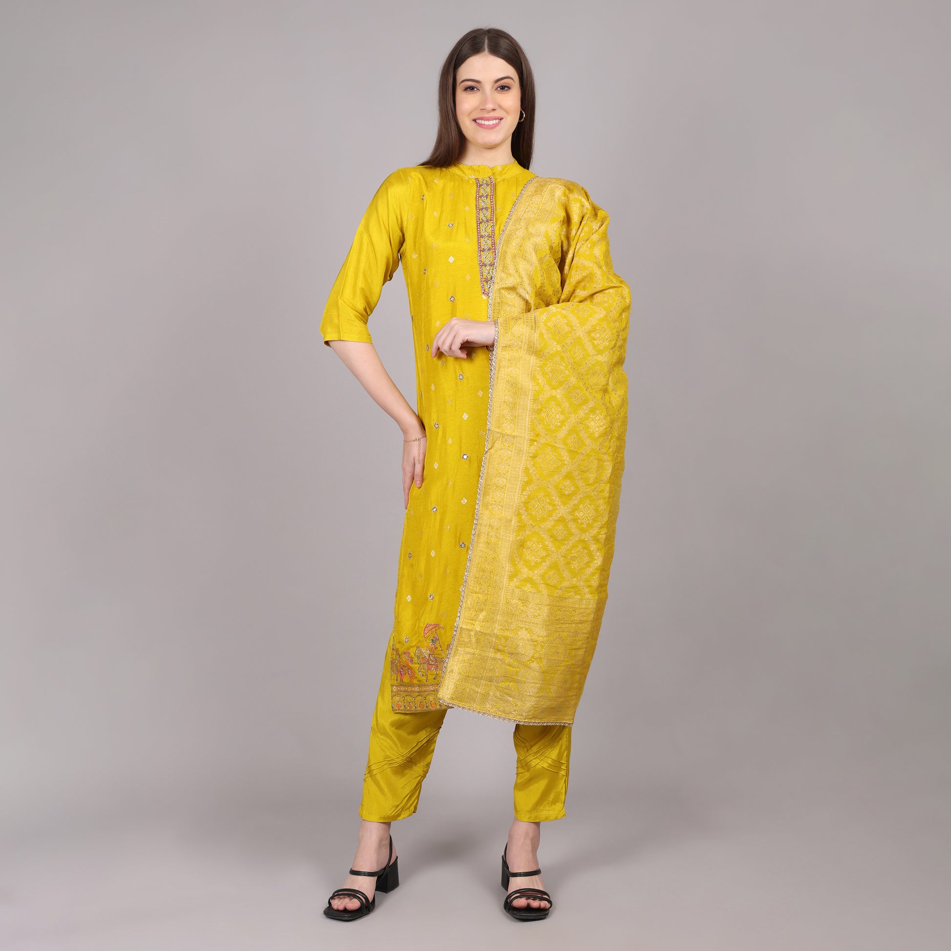 Chic and stylish Palki handwork kurta set, perfect for festive celebrations and special occasions.