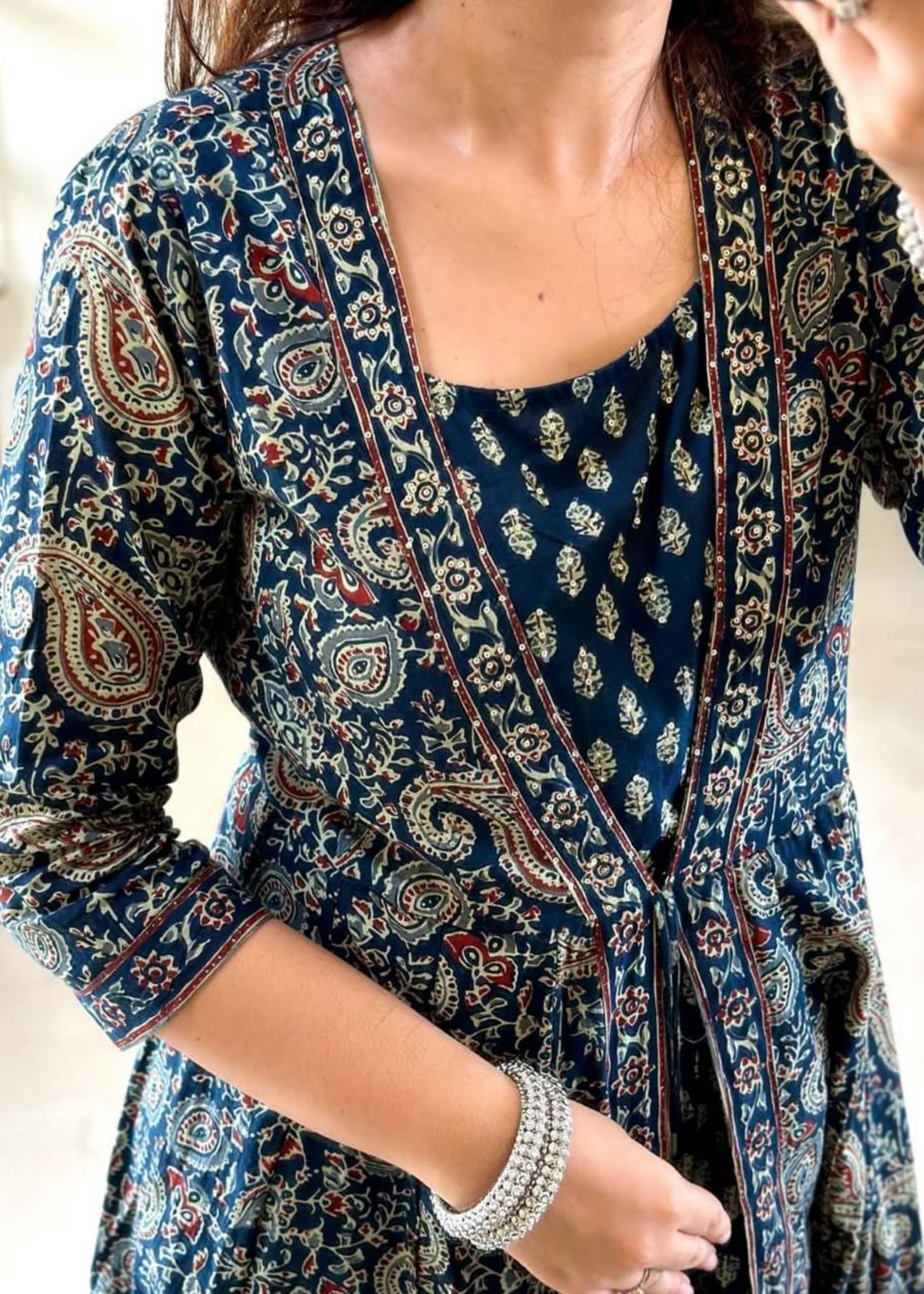 Jaipuri Cotton Kurta Set with Dupatta For Women