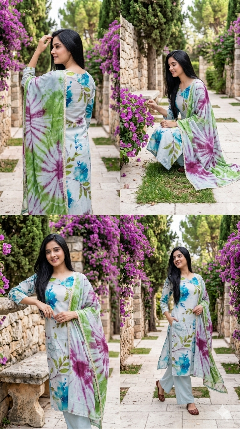 The Meadow Blossom Collection – Premium Floral Printed Three-Piece Suit Sets