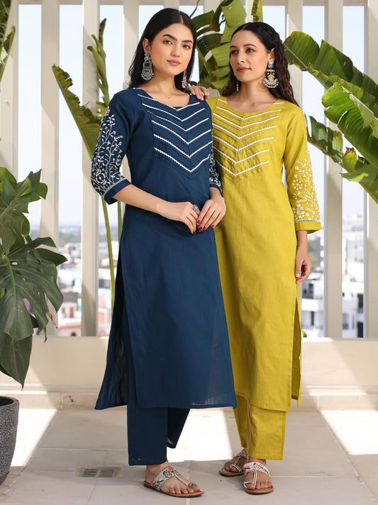 Elegant work essential kurta set designed for a professional yet stylish look.