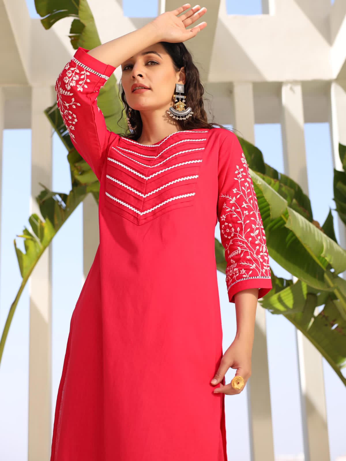 red work essential kurta