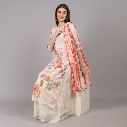 Chic and stylish Mulmul cotton long dress, perfect for casual outings and summer wear.
