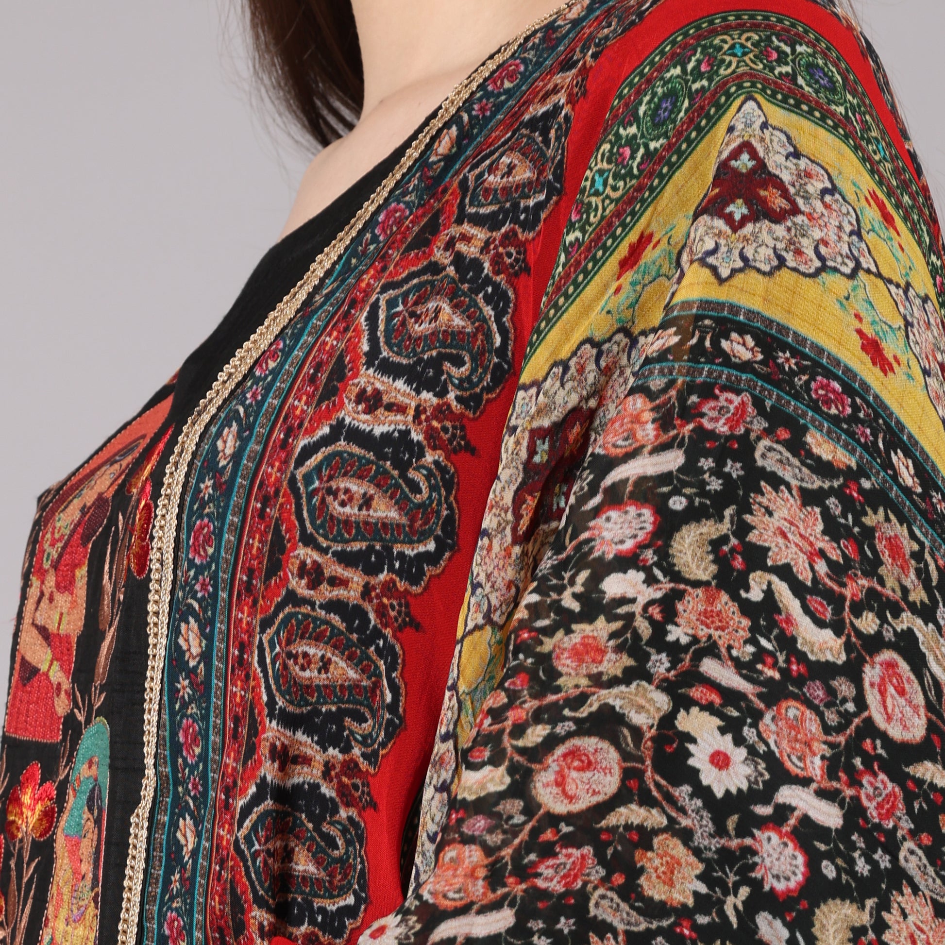 Elegant black mulberry silk kurta set featuring a luxurious sheen for a timeless ethnic look.
