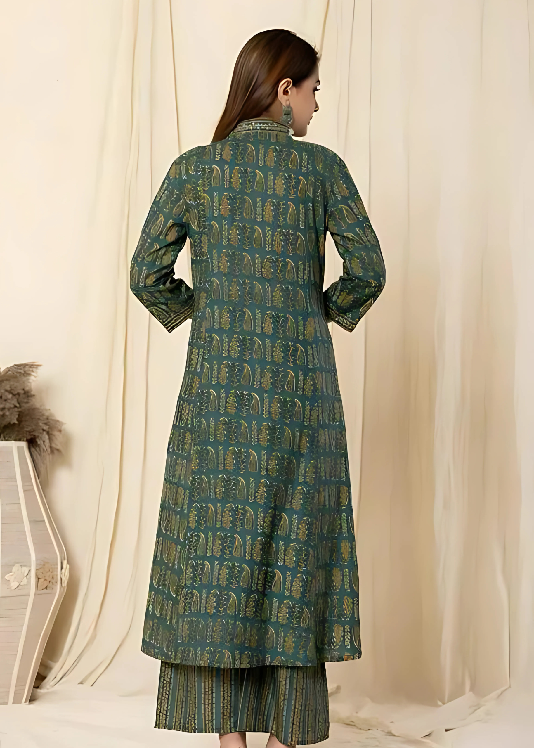 Printed Women's Regular Pure Cotton Kurta with Trousers & Dupatta