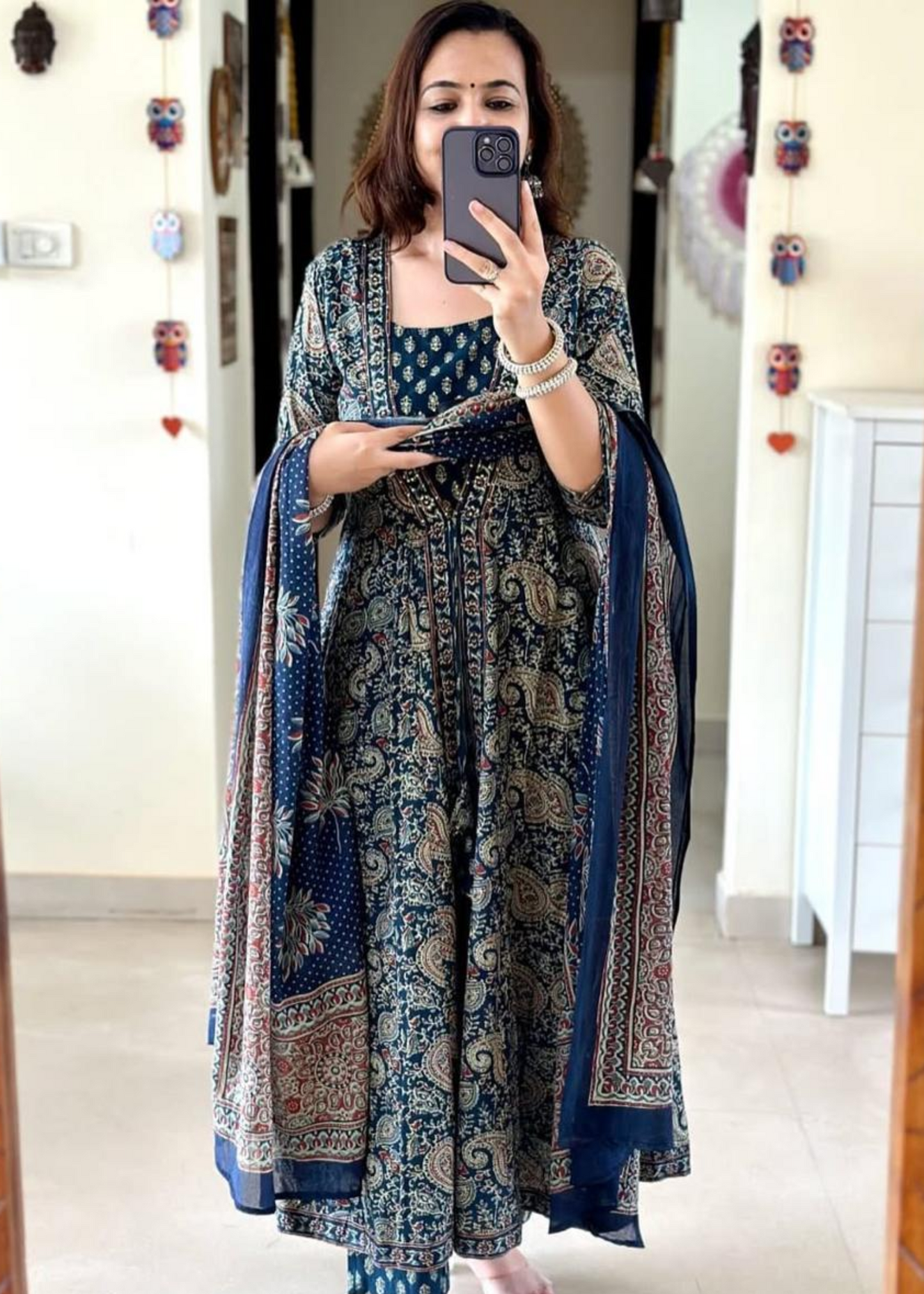 Women's Jaipuri Cotton Kurta Set with Dupatta
