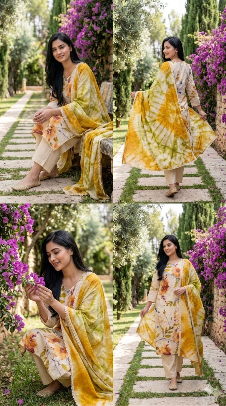 The Meadow Blossom Collection – Premium Floral Printed Three-Piece Suit Sets